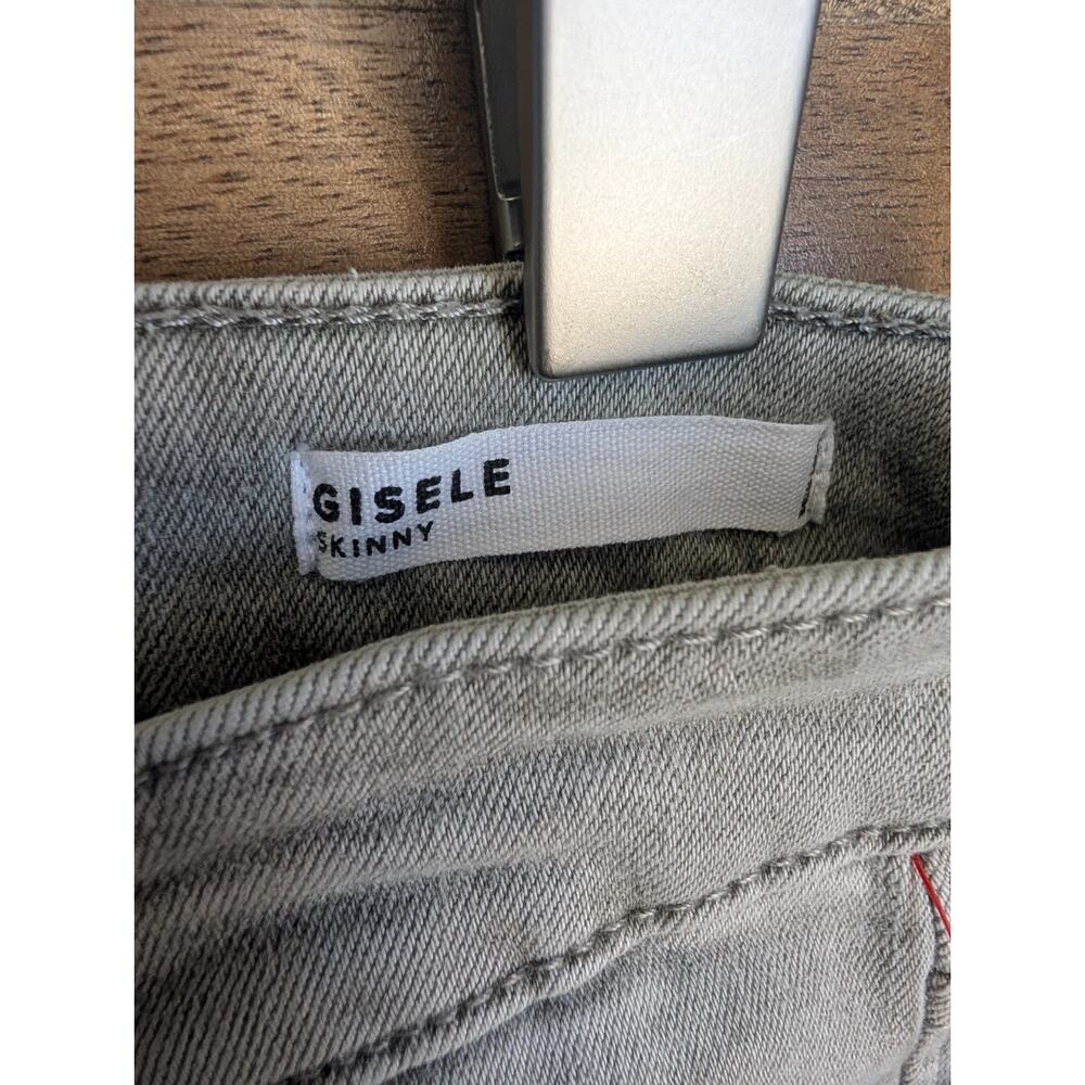 NWT Dear John Gisele Skinny Jeans Womens 29 Light Gray Denim Mid Rise Stretch - Picture 4 of 6